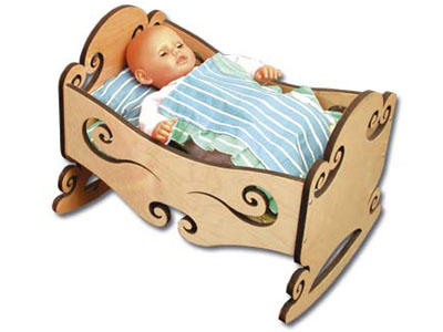 Кровать-качалка для куклы