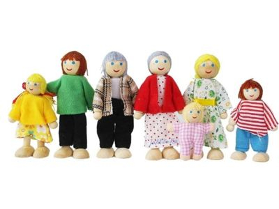 Семья - набор из 7-ми кукол