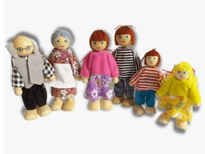 Семья - набор из 6-ти кукол 