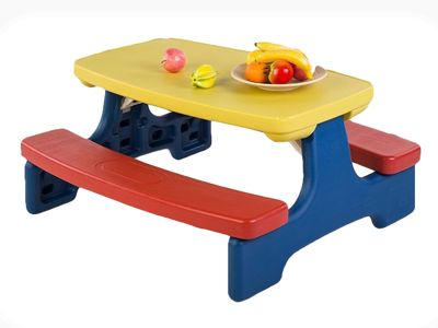 Стол садовый с лавочками UNIX Kids Garden Yellow