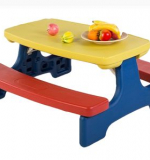 Стол садовый с лавочками UNIX Kids Garden Yellow