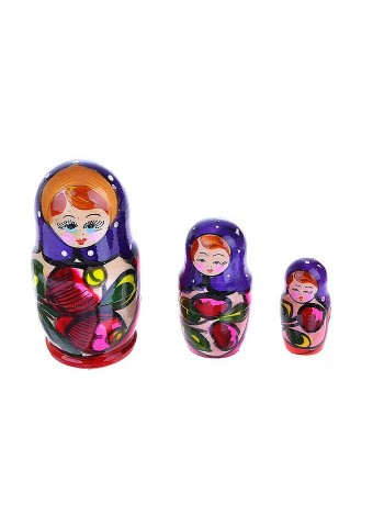  Матрешка расписная / 3 в1