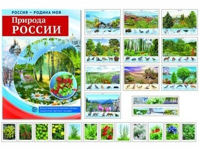 Россия - родина моя. Природа России. 10 демонстрационных картинок А4 с беседами