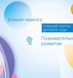 Познавательное развитие. Блокнот педагога старшей группы детского сада