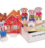 Набор персонажей сказки - Три поросенка