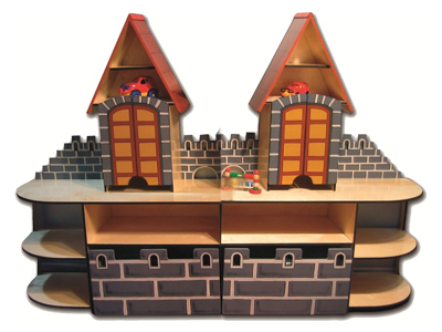 Стенка для игрушек Замок малая 