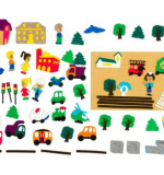 Город с машинками  с игровым полем (39дет)