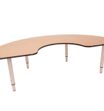 Стол полукруглый с вырезом на регулируемых ножках