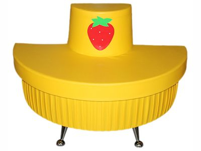 Диван полукруглый с аппликацией