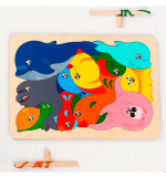 Рыбалка- Морские животные (пазл на магнитах)