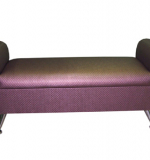 Кушетка с подлокотниками на ножках -  коричневая