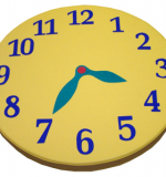 Мат детский круглый ЧАСЫ