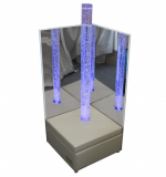 Мягкая тумба с угловым зеркалом без колонны