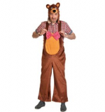 Медведь бурый, карнавальный костюм, р.M-L
