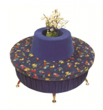 Диван детский круглый на хромированных ножках 