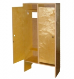 Шкаф 2-х местный для одежды с банкеткой (фанера)