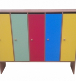 Шкаф 5-ти местный для одежды с банкеткой (ЛДСП)