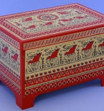 Сундучок малый / Мезенская роспись