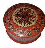 Шкатулка точеная / Мезенская роспись