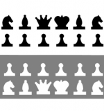 Набор магнитных фигур для демонстрационных шахмат