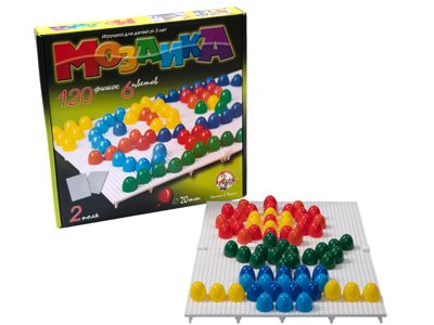 Пластмассовая детская мозаика (120 элементов)