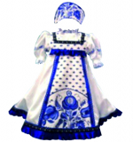 Карнав.костюм - ГЖЕЛЬ белая для Девочки