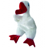 Веселый гусь (белый), кукла на руку