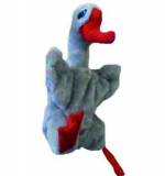 Веселый гусь (серый), кукла на руку