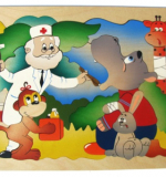 Айболит и друзья (картинка-пазл)