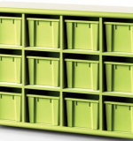 Стеллаж с 12 квадратными крупными лотками