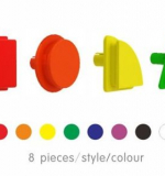 Геометрические колышки к стене,  256 штук (8 цветов), набор 1 