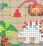 Геометрические колышки к стене,  256 штук (8 цветов), набор 1 