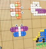 СТЕМ - Геометрические колышки к стене,  256 штук с точкой по центру, набор 2