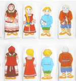 Набор кукол пальчиковых - Семья Русская