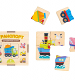 Деревянный пазл для детей «Транспорт» (24 элемента)