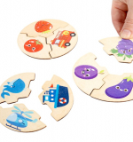 Деревянный пазл для детей «Цвета» (18 элементов)