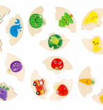 Деревянный пазл для детей «Цвета» (18 элементов)