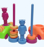 Магнитные автогонки (2 машинки, 2 человечка)