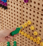 СТЕМ - Винтики к стене,  512 штук с геометрическими шлицами (8 цветов), набор 2