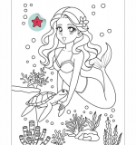 Русалочки (Аниме-раскраски с наклейками), книги с наклейками