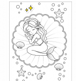 Русалочки (Аниме-раскраски с наклейками), книги с наклейками