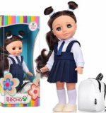 Кукла Ася Первоклассница в синем сарафане