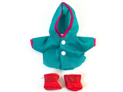 Комплект одежды для куклы мальчика 21см (плащ, сапожки)