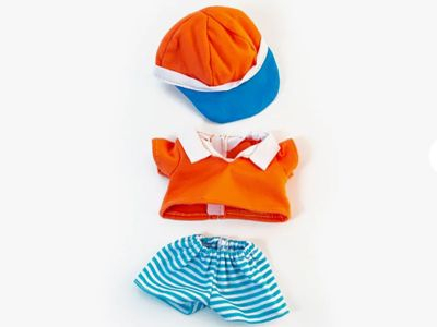 Комплект одежды для куклы мальчика 21см (поло, шорты, кепка)