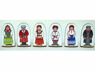 Набор кукол на подставке СЕМЬЯ КАЗАКОВ