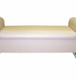 Кушетка с подлокотниками на ножках - бежевая