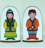 Набор кукол на подставке СЕМЬЯ КАЗАХСКАЯ