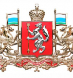 Герб Свердловской области (панно в раме), размер: 42 х 50 см 