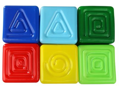 Тактильные кубики 6 штук