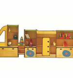 Стенка для игрушек Автопоезд